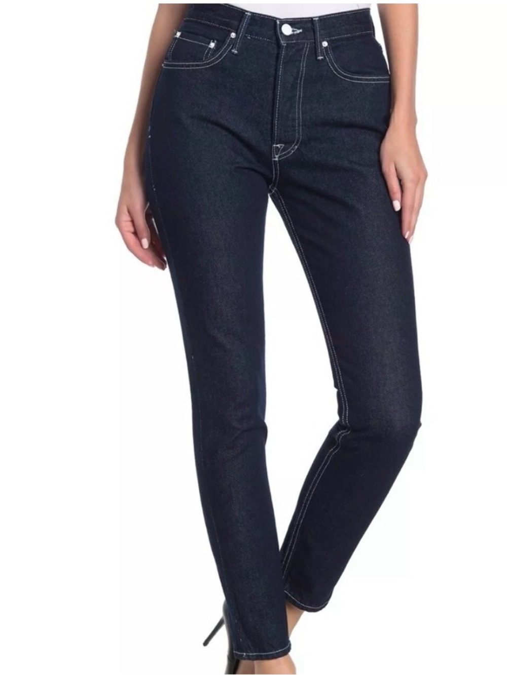 GRLFRND NWT Karolina 30 High Rise Skinny Jeans Dark Wash